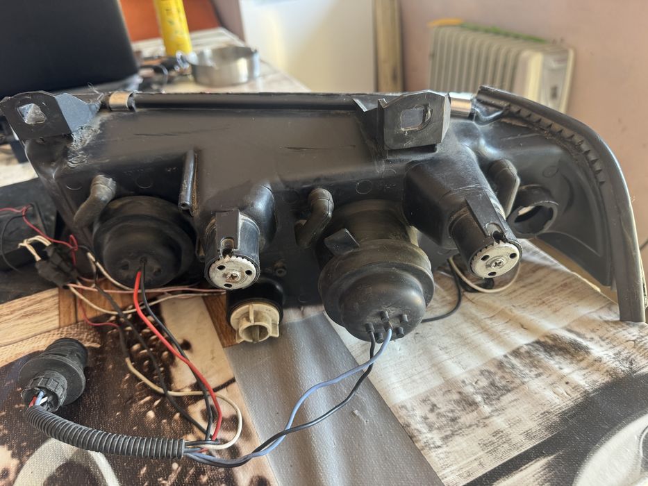 Тунинг фарове с лупи и Angel Eyes за BMW E36 (Sonar / FK) – H1