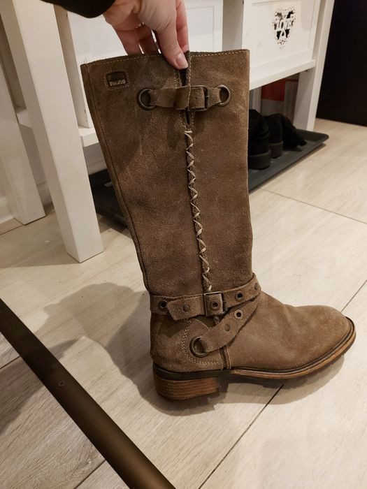 Cizme maro piele intoarsa mar.36