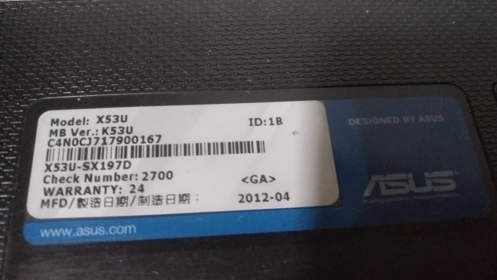 Ноутбук ASUS на запчасти