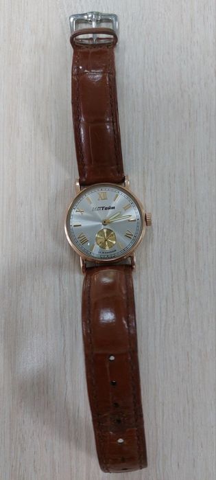 Золотые часы МакТайм 13.75г Механика 15 камней