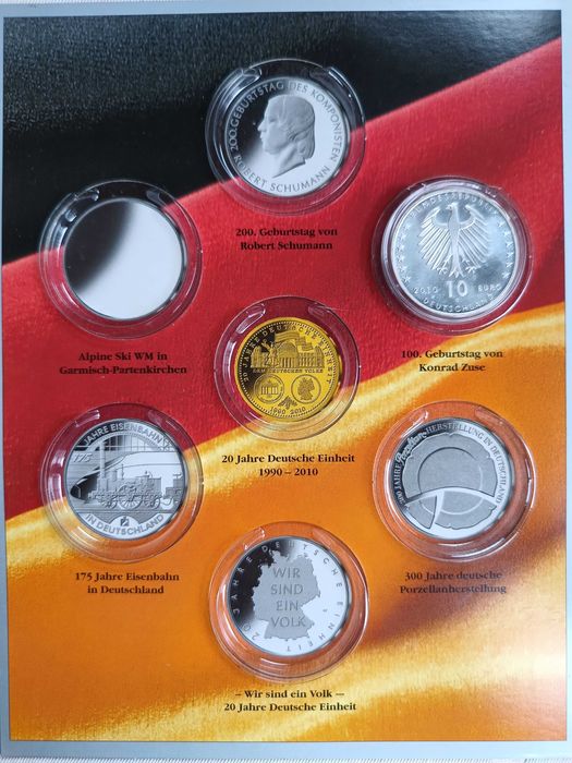 6 юбилейни монети (вкл. сребърна) от Германия