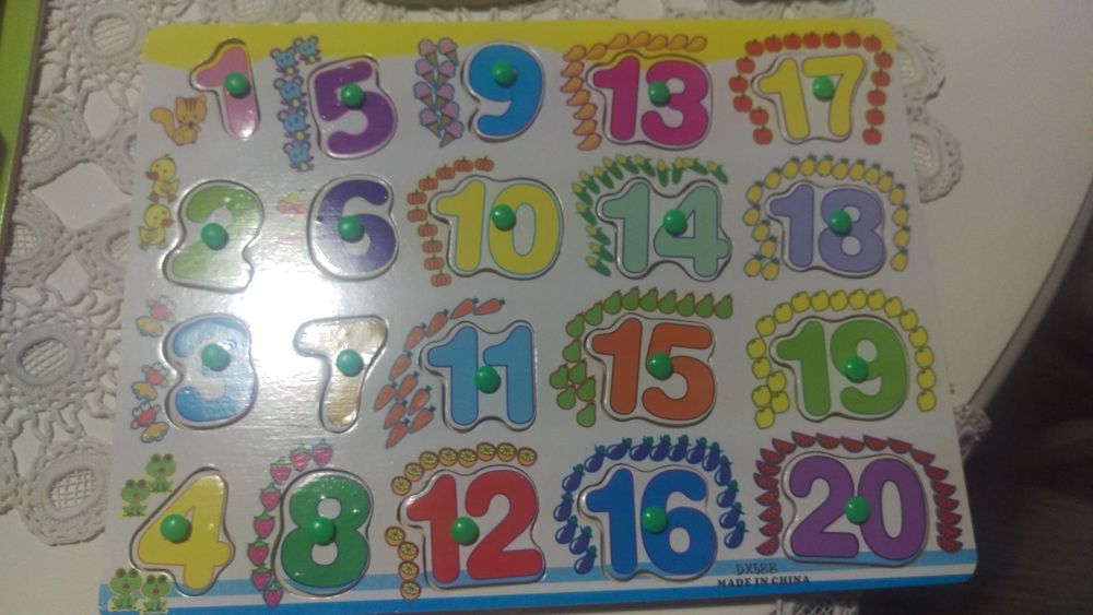 Joc copii puzzle,numere puzzla si joccreativ casuta toate de lemn