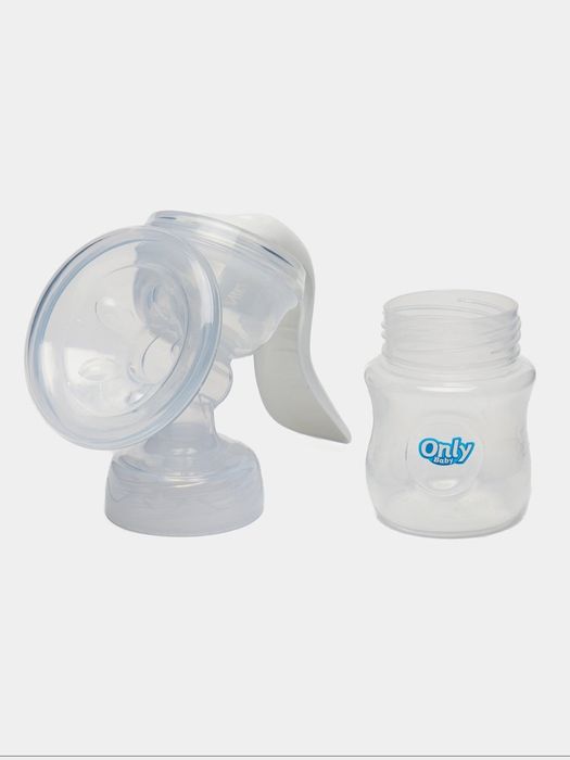 Молокоотсос 2 в 1 механический, ручной с бутылочкой Only Baby