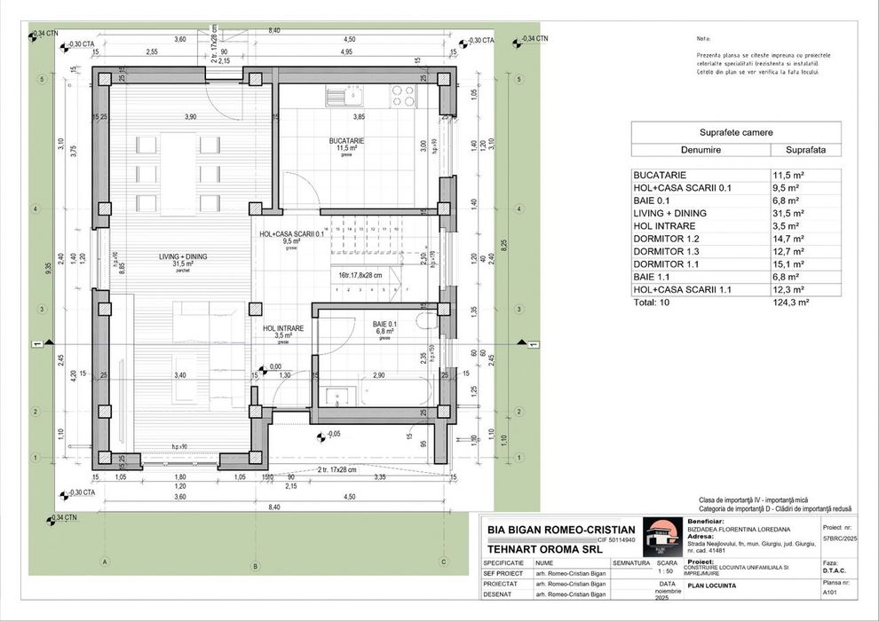 Casă De Vanzare | 156 Mp Utili | Teren 418 Mp | 3 Camere | 2 Băi