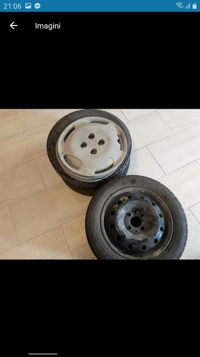 Roți fiat punto  cu capace 5buc