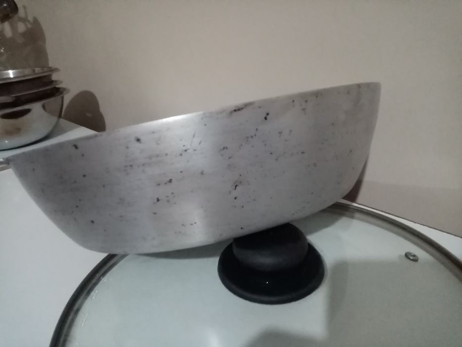 Сковорода глубокая, советская, чугун.