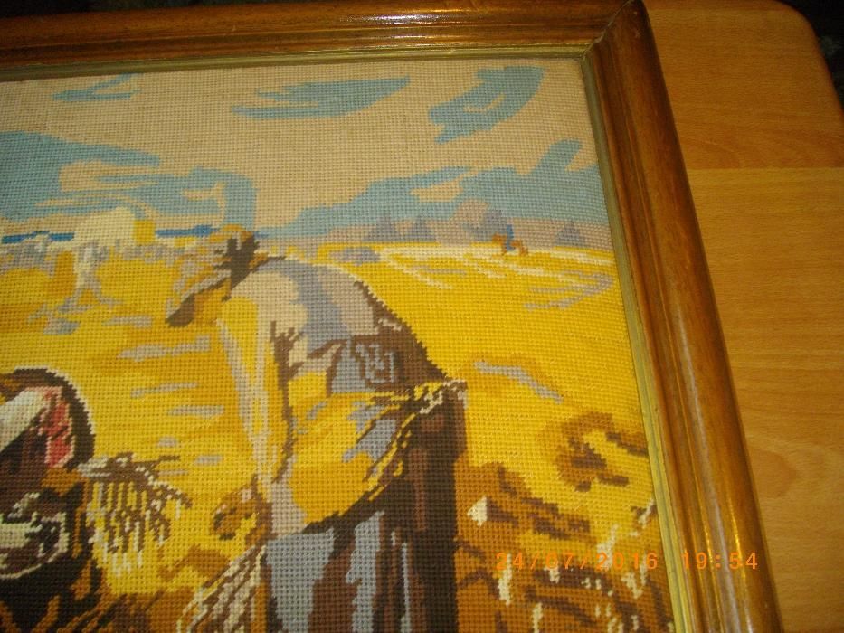 78х58см-Жътварките-Гоблен-Голям Ръчен-Класика-Френски