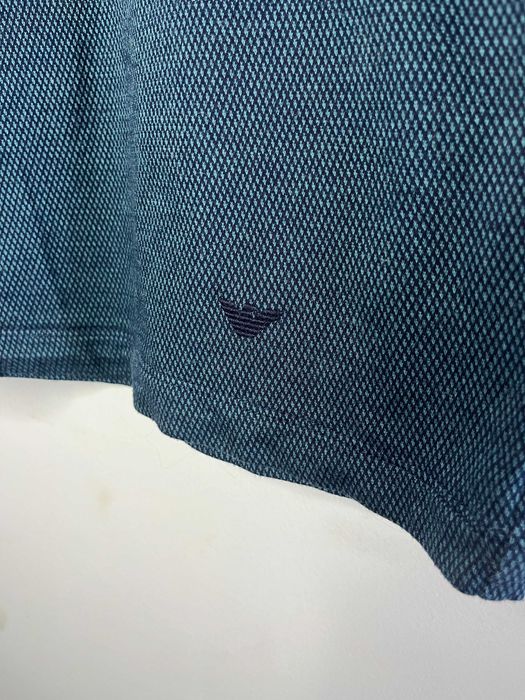 Emporio Armani Patterned Wool T-Shirt Мъжка Тениска