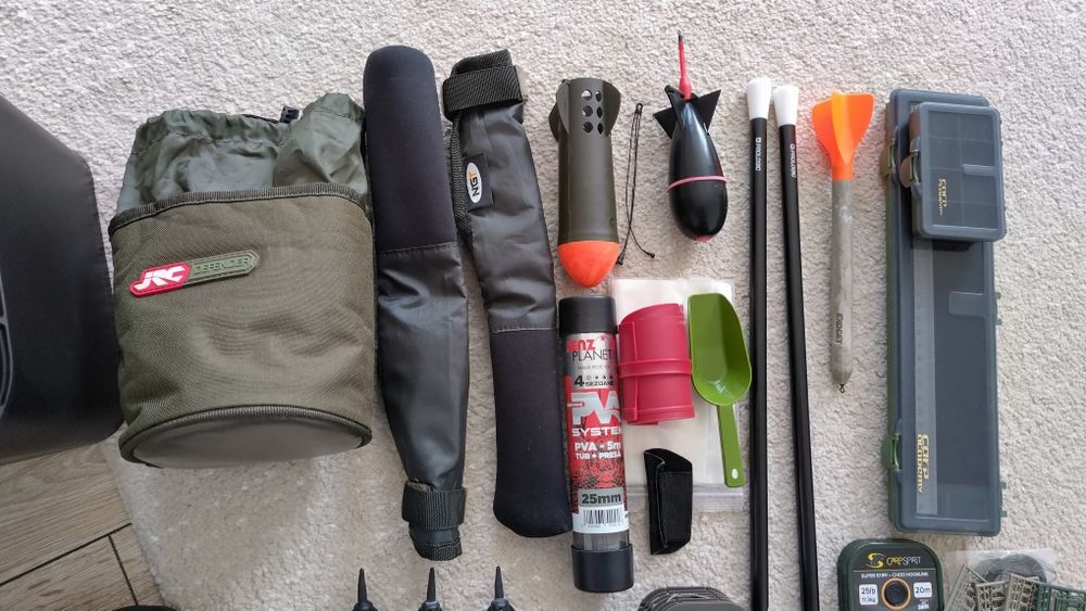 Accesorii pescuit crap, PVA, momitoare, plumbi, găleată ROK