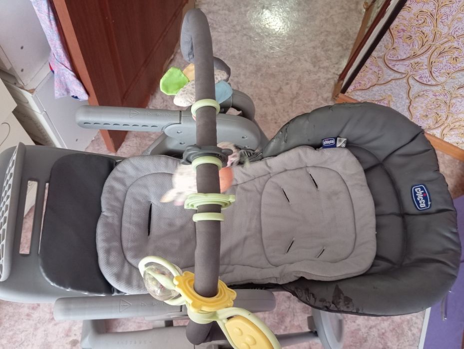 Стульчик для кормления детский люлка 2в1 чикко