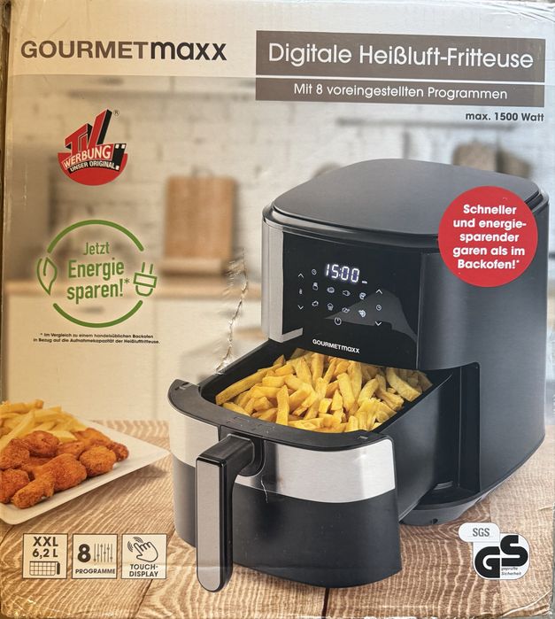 GourmetMaxx: Цифров въздушен фритюрник 1500w XXL -6.2L.