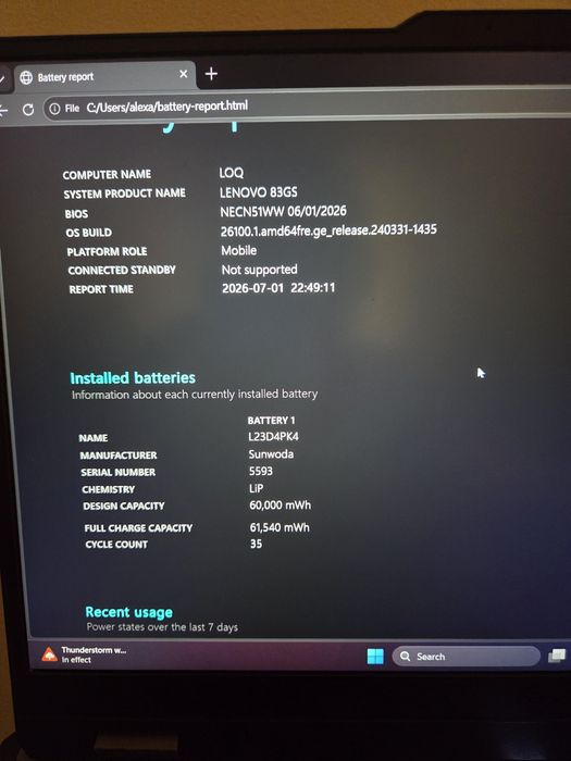 Laptop Lenovo Loq 15iax9 gaming impecabil garantie pana in noiembrie 2027
