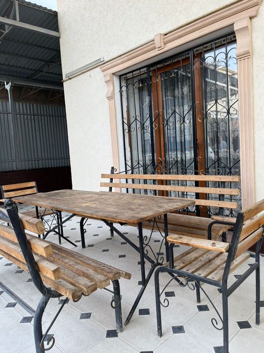 Скамейки. Стол 2кресла.75000тг