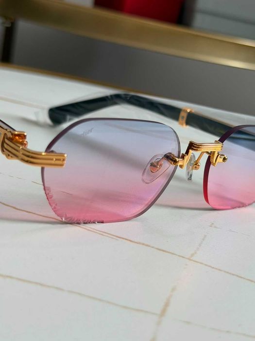 Ochelari de soare Cartier aurii roz