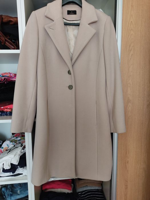 Палто Avenew, сиво, вълна