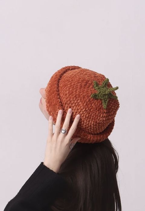 Balaclava cagula caciula crosetata manual model portocala
