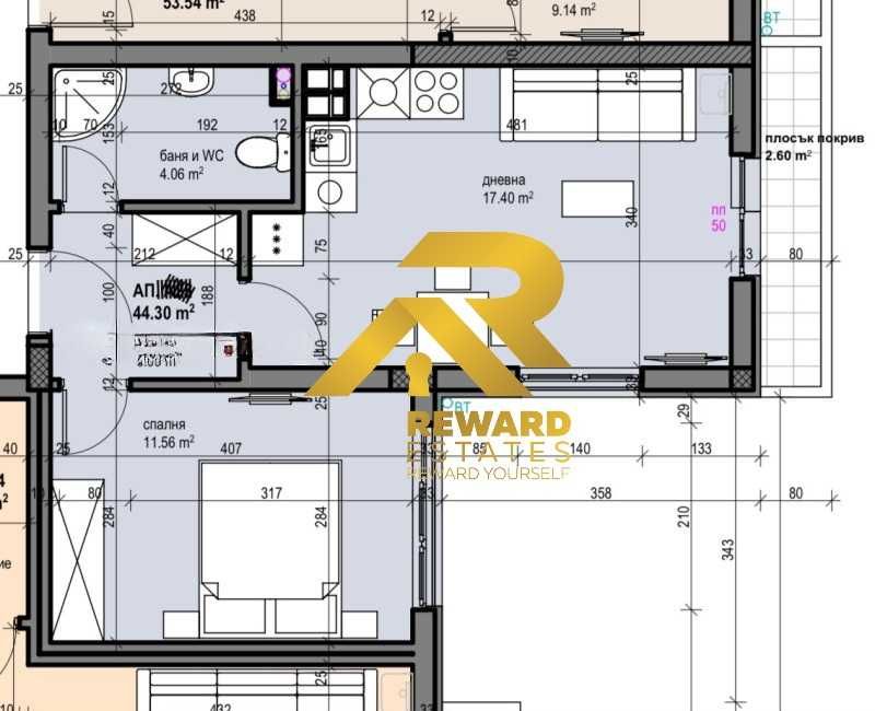 Продава се Двустаен апартамент в София, Малинова долина - 53 кв.м за 2640 €/кв.м - Снимка #5