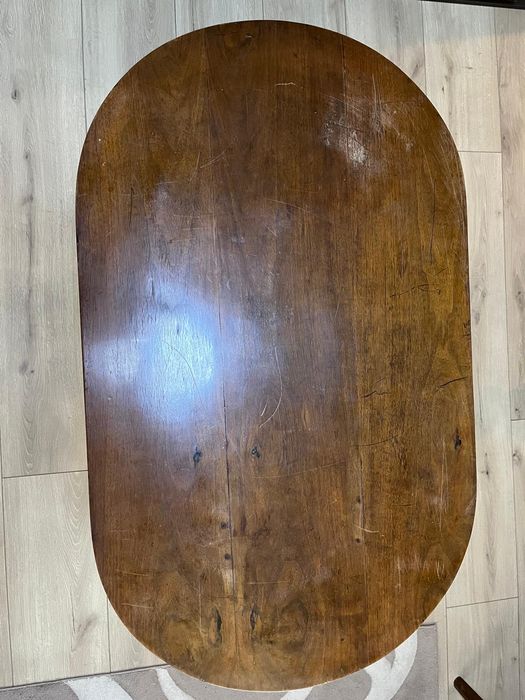 Masa veche vintage lemn furniruit 100/60/72 cm poate fi reconditionat