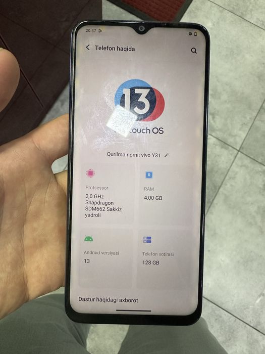 Vivo Y31 telefoni