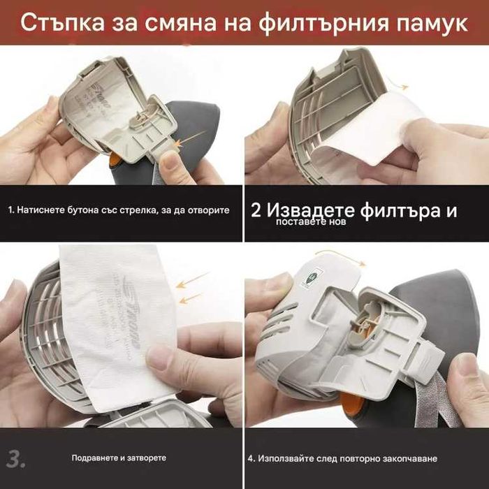 Респираторна полумаска с филтри І Маска за боядисване