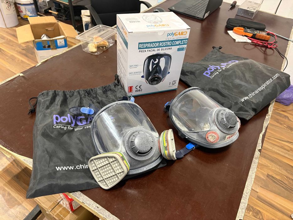 Бояджийска маска панорамна PolyGARD - за филтри 3M - 2 бр