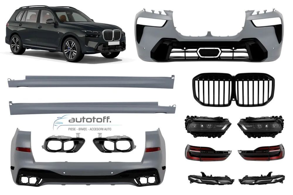 Pachet exterior compatibil cu BMW X7 G07 (2019-2022) Conversie la X7 Facelift dupa 2023