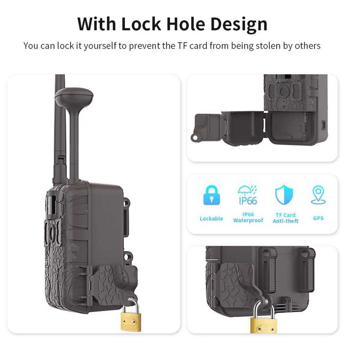 4G ловна камера T6-4G-LTE с GPS със сим карта и Livestream APP /LK075/