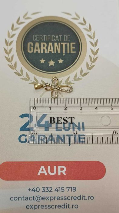 [AG24 Harlau B.45649.1] Pandantiv aur 18k 1.60g - Garantie 2 ani!