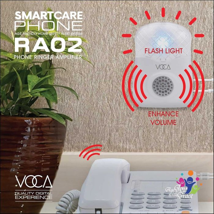 VOCA Усилвател на звънене за стационарни телефони, монтаж на стена