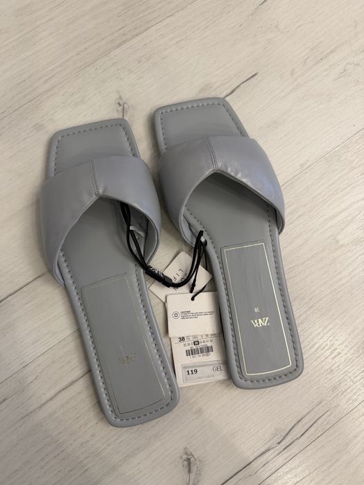 Продам новые шлепки кожаные Zara 38 размер