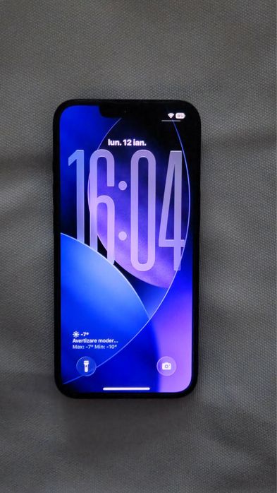 iPhone 14 128GB midnight, eSIM only, 85% baterie, deblocat + husă UAG