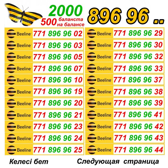 Сим карты. Парные номера Билайн