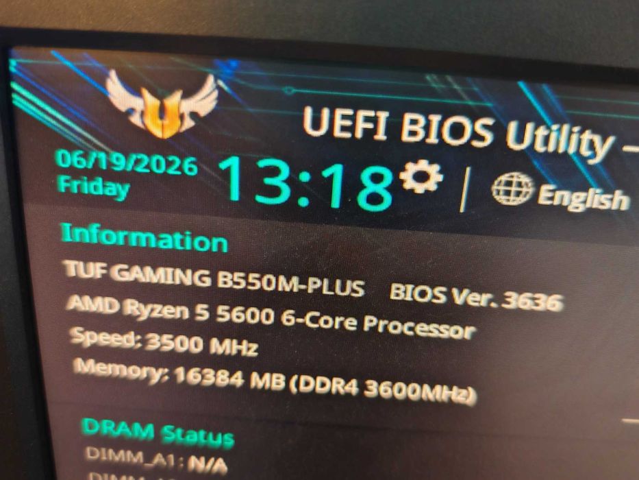 ASUS TUF B550M-Plus Gaming + Ryzen 5 5600, шестядрен 3.9/4.4GHz AM4