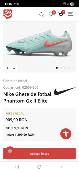 Ghete Fotbal Profesionale Nike ACC  Phantom GX II Elite