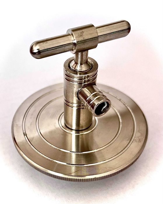 Capac inox alimentar AISI 304, cu robinet inox 3/8 montat pentru Keg