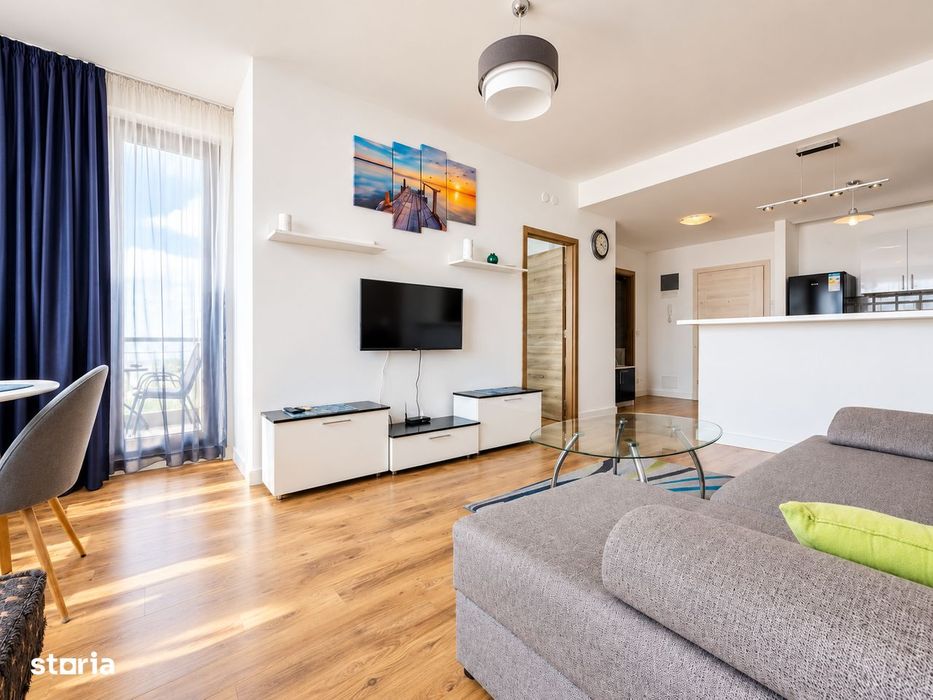 Apartament intr-un complex cu gradina privata si fantani decorative, l