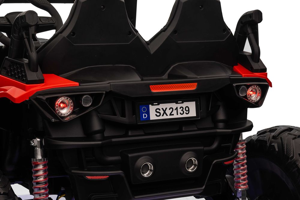 UTV electric pt copii cu 2 locuri MONSTER 4x4 24V 350W (SX2139) Rosu