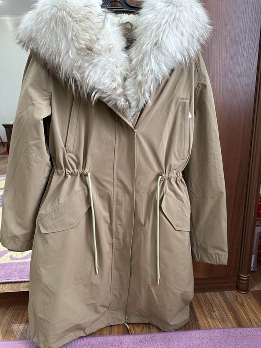 Парка с натуральным мехом
