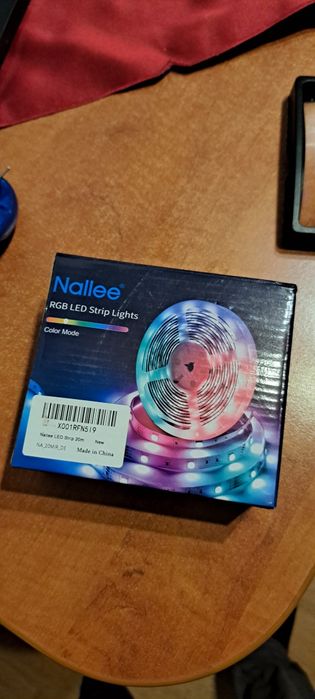 Bandă LED Nallee 20M WiFi, lungime 20M  și Google Home Music Sync