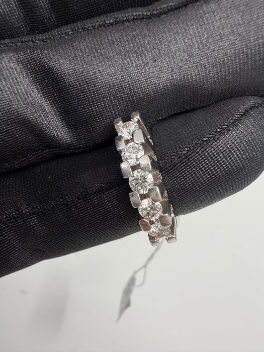 Inel cu diamante aur 18k 0,8 ct aprox gr. 6,79 M 52 cod unic 4769