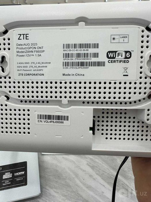 Оригинал ZTE GPON Router WIFI 6 скорость 3000Мб/с оптомга скидка бор ...