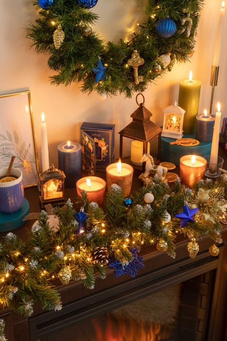 Гирлянда еловая 270см с шишками