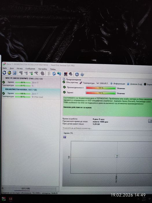 SSD 2TB Kioxia  KXG80ZNV2T04 Nvme
