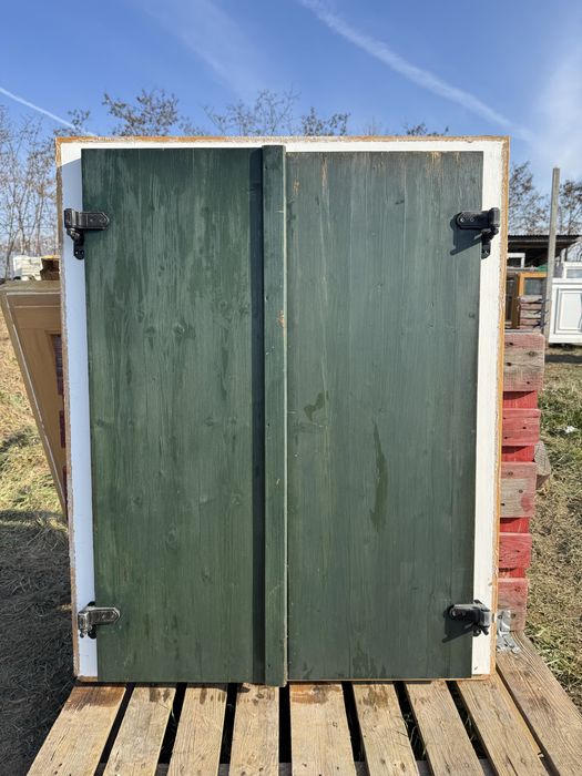 FEREASTRA LEMN OBLOANE Germania geam termonan  H 124 x L 98  9 buc