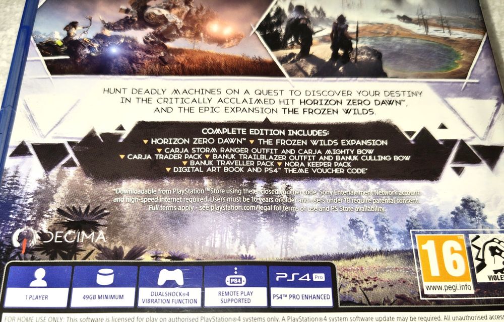 Horizon Zero Dawn  PS4 Playstation 4
