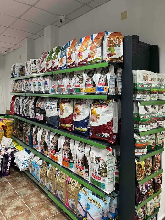 Стелажи за зоомагазин, Крайстенни стелажи, Островни стелажи, НОВИ