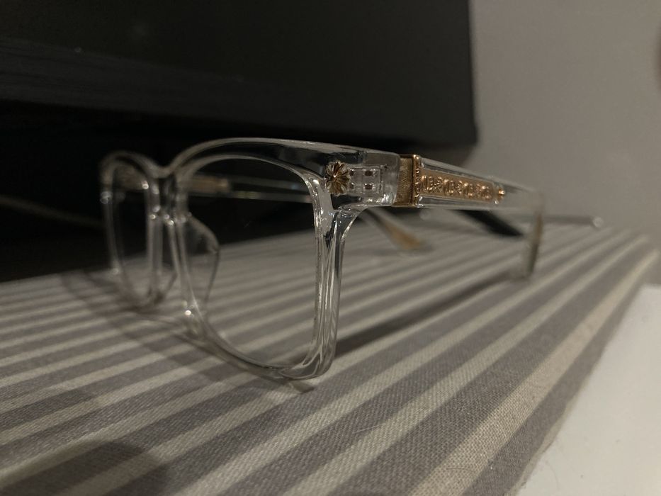 Blue light chrome hearts glasses