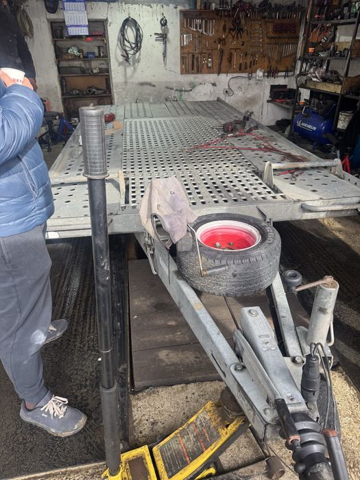 Ocazie !! Platforma / trailer pongratz  austriac  , basculabil impecabil