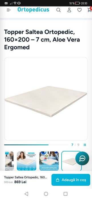 Canapea extensibilă ANICA (Staer) NOUĂ + topper ortopedic 160x200 nou