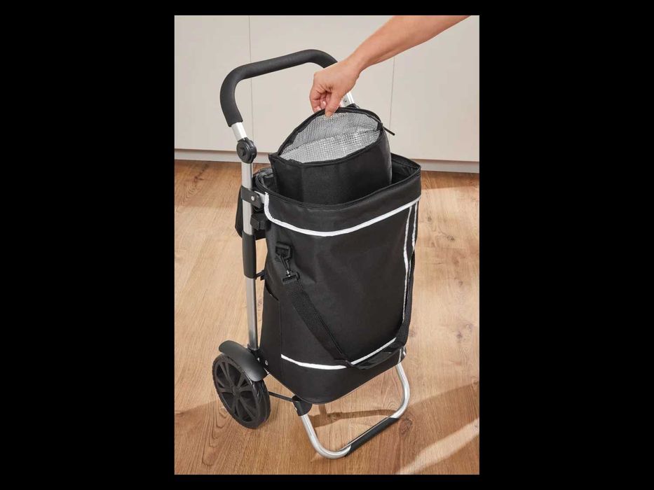 Количка за пазар Пазарска количка с регулируема по височина мека дръжка